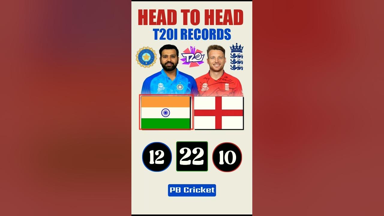 India Vs England T20I World Cup Semi Final india vs england Head to