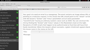 Cross Site Request Forgery Webgoat
