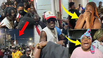 🔥👑Shatta Wale Storms Joy Prime Premises with Massive Fans, chaos happens as He Sprays Cash on Crowd
