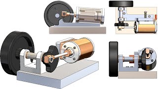 SolidWorks Project 42 | Horizontal Wobbler Steam Engine |  complete video tutorial - list included