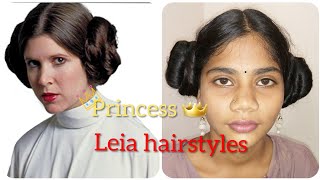 Princess Leia bun tutorial Princess LEIA hairstyles spiral braid ceremony updo, star wars, halloween