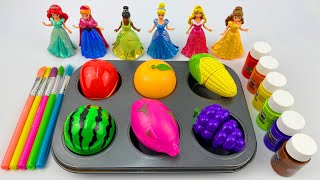 Satisfying Video I How to make Princess Lolipops in to Heart Pool AND Rainbow Painted Cutting ASMR