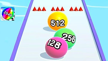 Ball Run 2048 ! All Levels Gameplay (13341-13356) android, ios