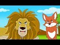 Aesop's Fables | The Fox And The Sick Lion King Story | HooplaKidz