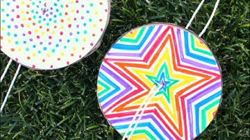 how to make a paper spinner--great kids craft