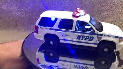 24 scale NYPD Transit K9 Unit Chevy Tahoe diecast model replica with working lights and siren