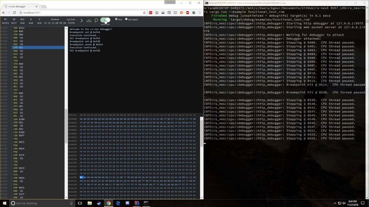 Rs Nes Debugger Demo Youtube