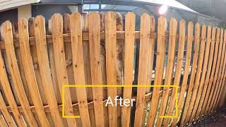 how to wash a wood fence