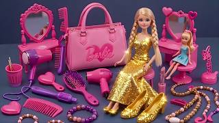 6:12 Minutes Satisfying with Unboxing Barbie Doll Pink Bedroom,Kitchen Collection Review Toys | ASMR
