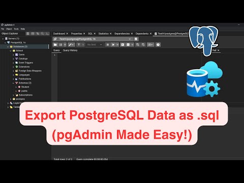 Export PostgreSQL Data as .sql (pgAdmin Made Easy!)