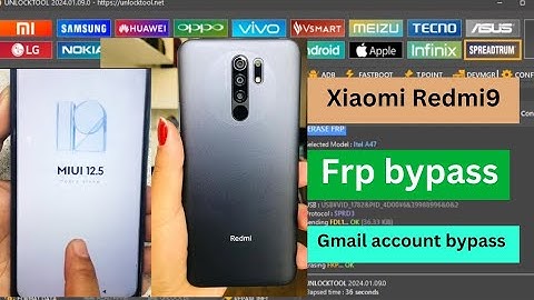 Xiaomi Redmi 9 frp unlock tool / redmi 9 gmail account bypass unlock tool / frp bypass  redmi 9