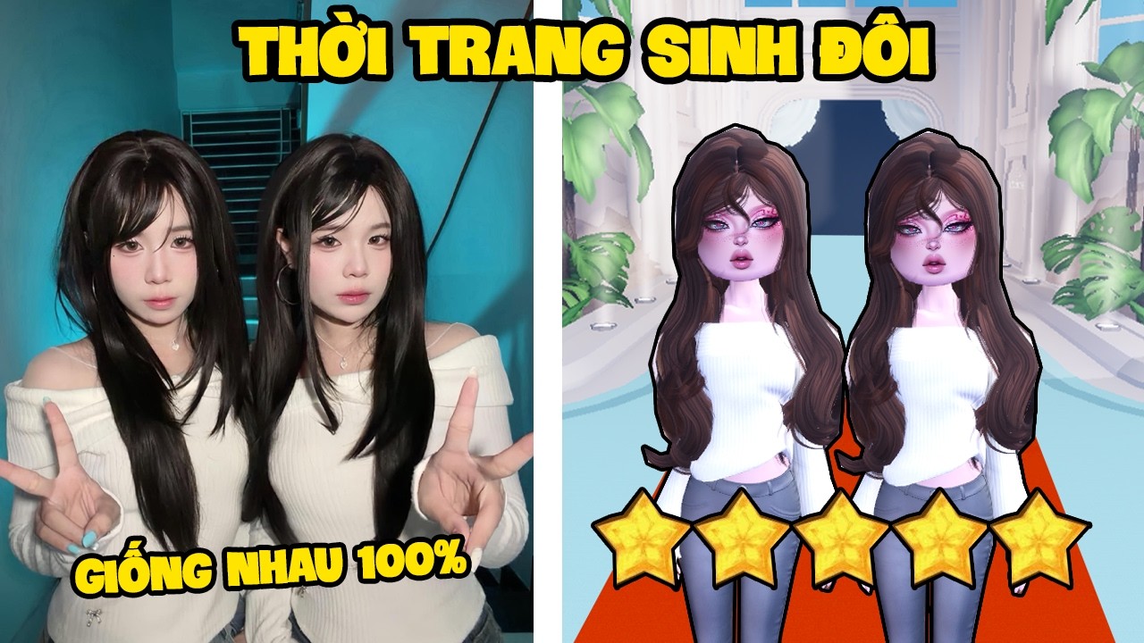 SAMMY VÀ MÈO SIMMYCHƠI GAME THỜI TRANG PHIÊN BẢN SINH ĐÔI SIÊU GIỐNG NHAU TRONG ROBLOX
