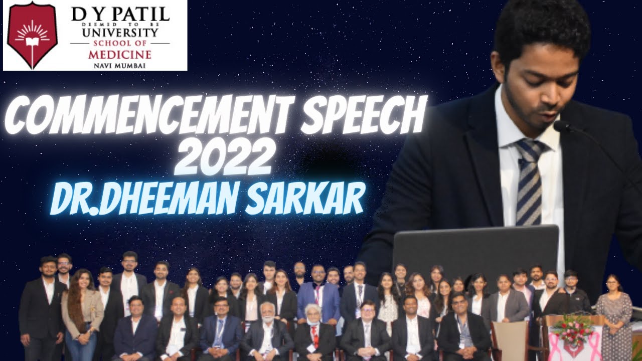 Dheeman Commencement Speech & Tribute to KK | Dr. Dheeman Sarkar | 2022 | D.Y ...