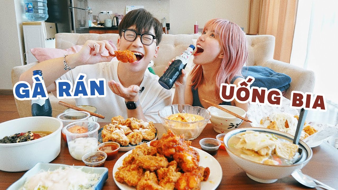 Sang nhà @Mẫn Tiên ăn GÀ RÁN và UỐNG BIA siêu ngon // Ở nhờ ăn cả thế giới series