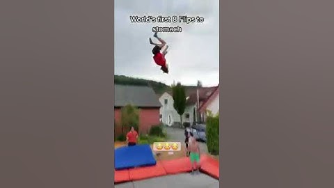 WORLD FIRST 8 FLIPS IN THE AIR 😳