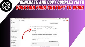 Hoe u complexe wiskundige vergelijkingen/formules van ChatGPT naar Microsoft Word kunt genereren ...