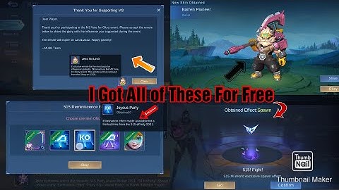 Jess No Limit Free Emote | Joyous Party Free Elimination Effect | Barren Pioneer Free Skin in MLBB