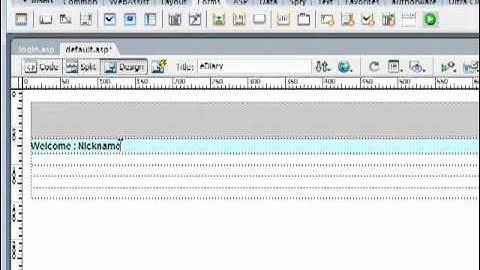 Dreamweaver Tutorial : Login Page W / MS Access & Dreamweaver 2 Of 3