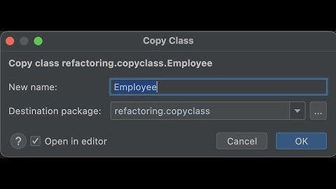 Copy Class Refactoring - Intellij