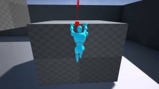 Hanging on ledges in Unreal Engine 4, very early state