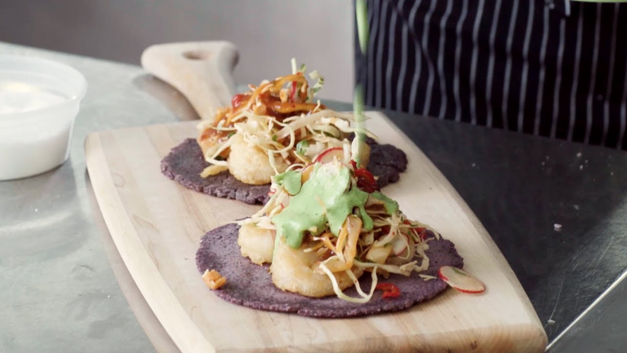 Korean BBQ Shrimp Taco Recipe: How to Make Korean Mexican Fusion Tacos for Your Restaurant - YouTube