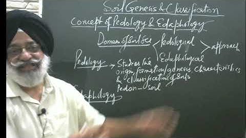 Ch V (L-1) Soil Genesis and Classification (Pedology vs Edaphology, Soil Profile and its horizons)