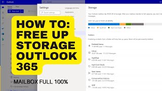 how to free up storage on microsoft outlook 365 | mailbox full easy solution