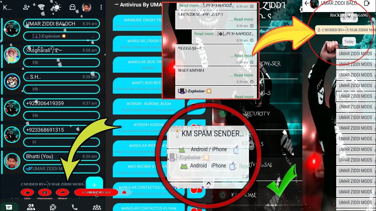 NEW UPDATE (KM)WHATSAPP ALL ANTIVIRUS BUTTON FIXED AND STYLISH WHATSAPP