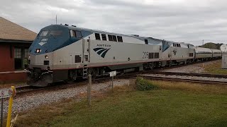 Plant City Viewing Platform, Amtrak Palmetto, and CSX Mixed Freight