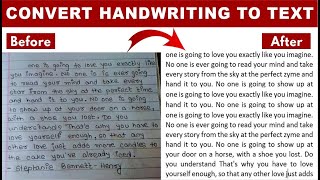 How to Convert Handwriting into Digital Text – Easy Step-by-Step Guide (2025)