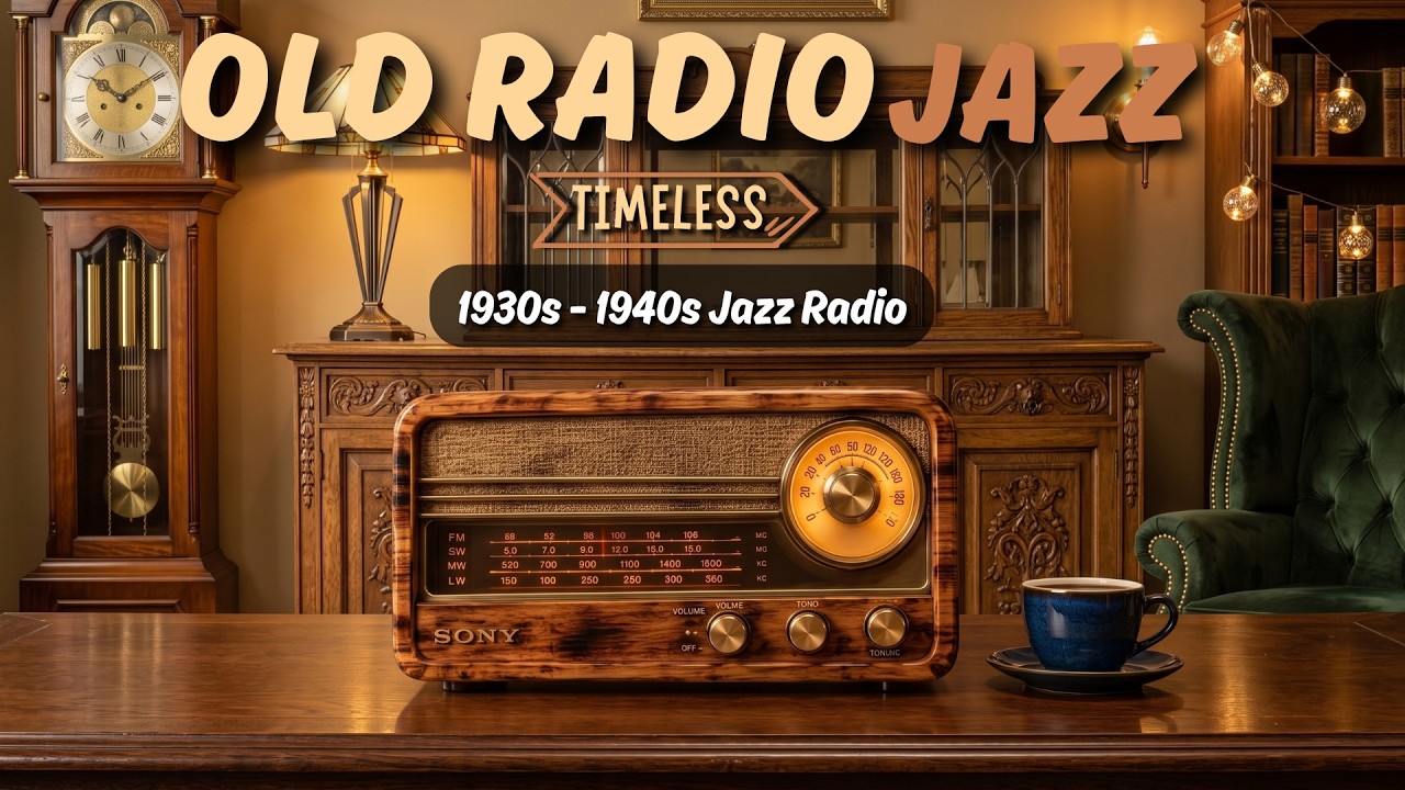 Old Radio Jazz 📻 Timeless 1930s 1940s Vintage Swing Jazz–Relaxing Vintage Music for Coffee & Reading