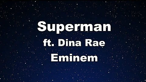 Karaoke♬ Superman - Eminem 【No Guide Melody】 Instrumental, Lyric