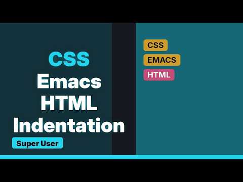 html indentation for css, html in emacs