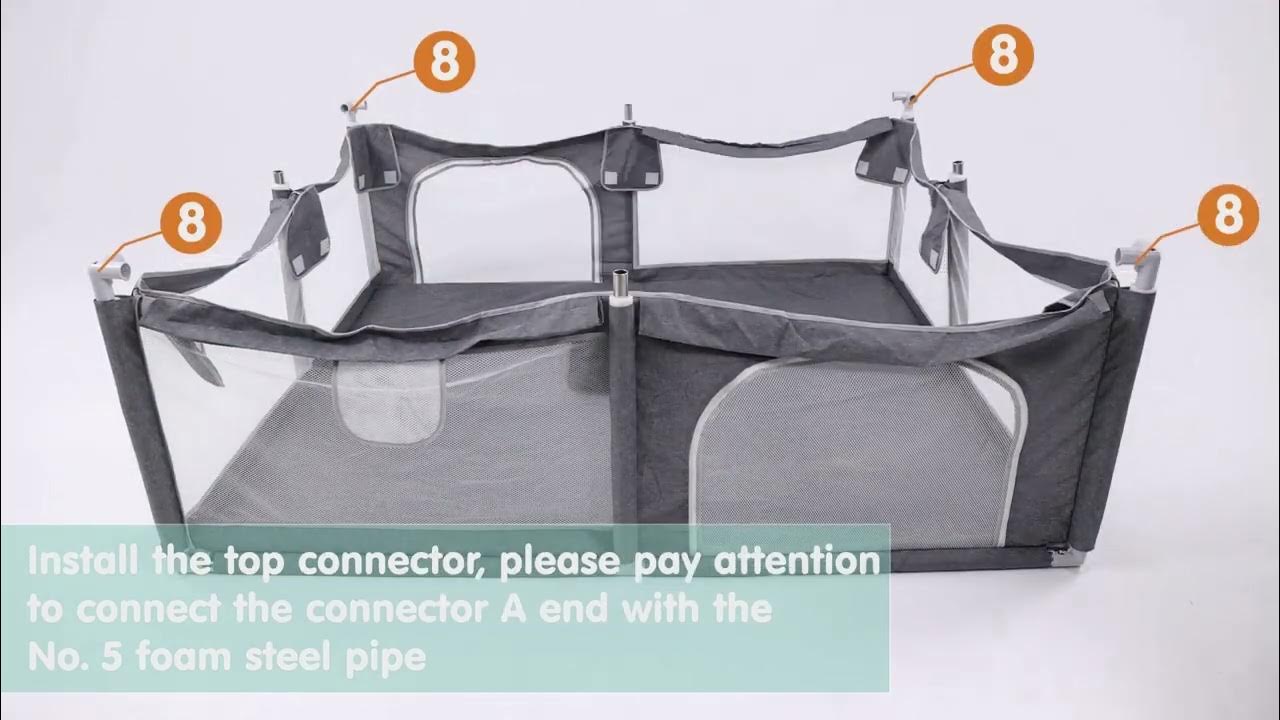 Assembly Instruction for Large Baby Playpen 71"x59" YouTube
