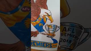 West Coast Eagles Handpainted Bar Fridge by Dee Fred Perth Artist #shorts #afl #westcoasteagles
