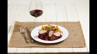 Balsamic Glazed Grilled Pork Tenderloin with Blackberry Sauce