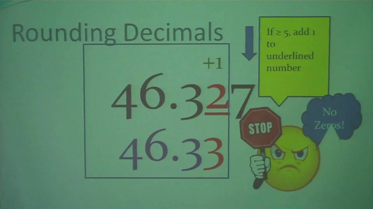 What are some rules about rounding decimals?