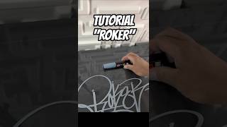 Graffititag tutorial for the name ROKER #graffititutorial #handstyle #lettering #handwriting #fyp