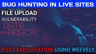 File Upload vulnerability in live website || Using weevely || exploit live site in Telugu