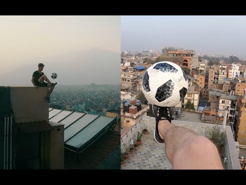CRAZY ROOFTOP FOOTBALL SKILLS!