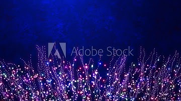 Abstract fantasy world with colorful particles.