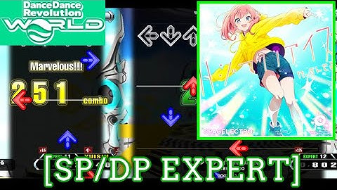 【DDR WORLD】 ハジマリノアイズ ft. りんたる / SPACELECTRO [SP/DP EXPERT] 譜面確認 Play