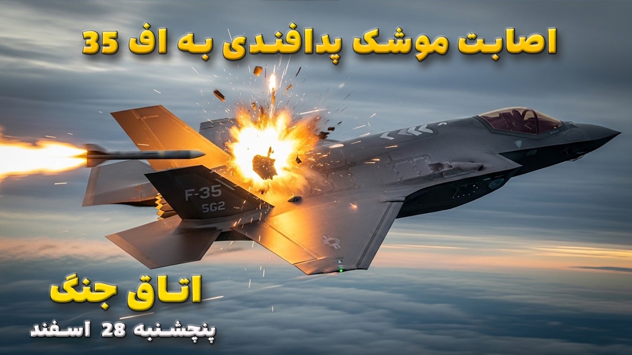 اتاق جنگ پنجشنبه 28 اسفند | اصابت موشک پدافندی به اف 35 آمریکایی - YouTube