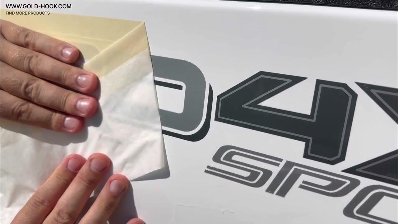 How to install TRD 4x4 Off Road decals using the wet method effectively