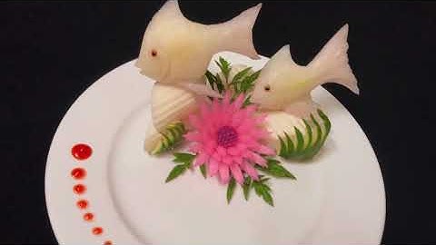 Tỉa hoa cúc từ củ cải#Dammecattia#ChefDoVanA