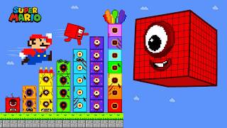 Mario and Number 1 vs the Biggest Zombie 1,000,000 Blocks Maze | Game Animation