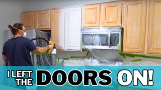 How I Painted Kitchen Cabinets Without Removing the Doors – Time-Saving Hack!