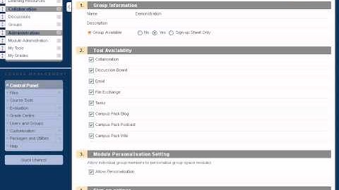 Setting up groups in blackboard learn - stirling university