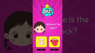 🔴Where is the neck? #kids #fun #entertainment #quiz #youtubeshorts