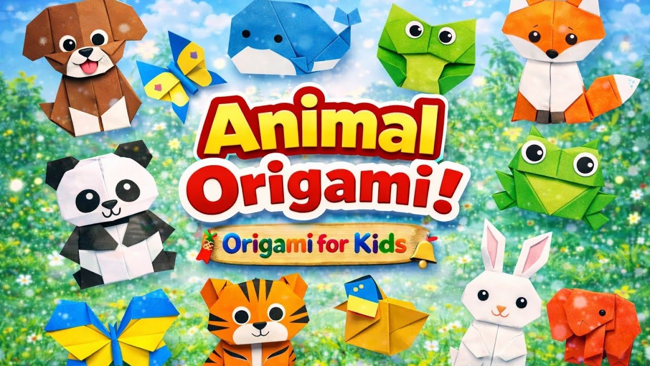 Origami Animals 🐶🦋🐰 | Paper Animals for Kids 